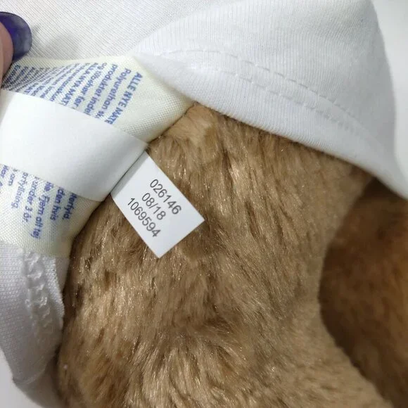 Build A Bear Workshop Brown Teddy Bear Plush Toy with Shirt Sings Happy Birthday - Picture 9 of 10